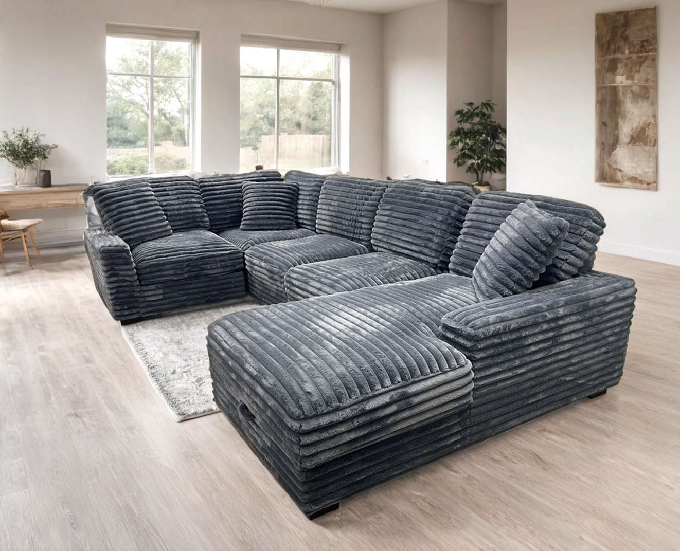 Corduroy Plush Sectional by Kivra