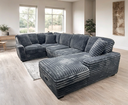 Corduroy Plush Sectional by Kivra